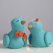 Custom Lovebird Wedding Cake Topper Wedding/Home Decor - Birdcage Veil, Boutineer and Tie - Colors of Choice