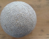 The Torah - Sculptural Ball of Text (made from the entire text of The Torah)