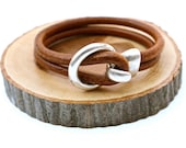 New Dude Bracelet Simple Leather Bangle Mens Leather Bracelet Unisex Amy Fine Design