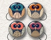 Ponytail Holders Set of 4 Your Choice Of Colorful Owl Prints "Buy 3 get 1 Free"  006PT