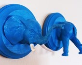 Elephant mini taxidermy set-blue