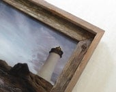 Wall Decor Housewares - Magnet Board - Magnetic Board Dry Erase Board - Framed Memo Board - Lighthouse Theme - includes magnets
