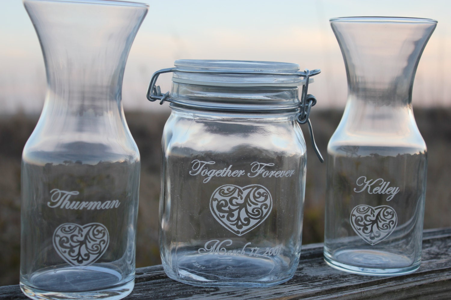 3 Piece Unity Sand Ceremony Set Country Style