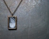Feather Locket Necklace - Boho Necklace - Antique Gold