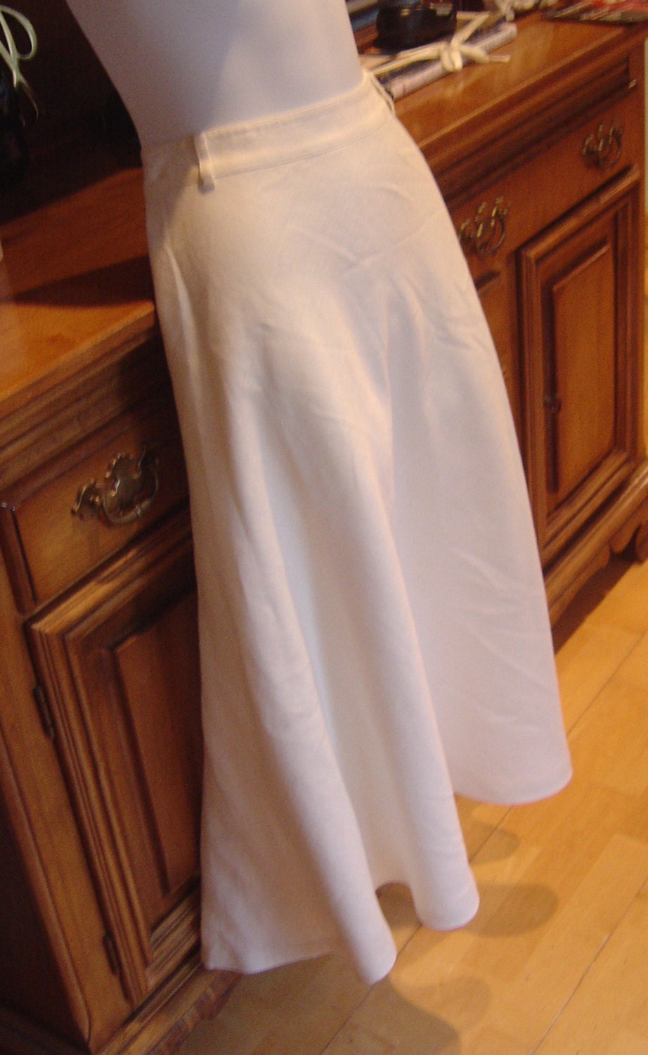 Ralph Lauren White 100% Linen Skirt