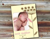 ON SALE 0203 Baby Birth Announcement Photoshop PSD Photo Card Template for Photographers - Girl Vol 11, 3 of 3 - Exact Size, Millers, Whcc