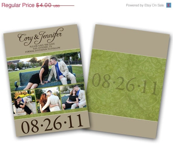 ON SALE 0654 5x7 Save the Date, Wedding, Engagement Photoshop PSD Photo Card Template for Photographers - Vol 2, 1 of 3 - Whcc, Millers, Mp