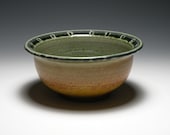 Handmade Green Stoneware Bowl