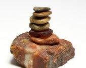Beach Stone Seaglass Jewelry Supplies- River Lake Pebbles Sea Glass Beadable Jewellery- "Sulfur" by Allybeans