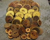 Wooden Button Variety Pack. 7 Wood Types. 45 Buttons.