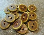 14 Sumac Buttons.  About 1 Inch Wide.