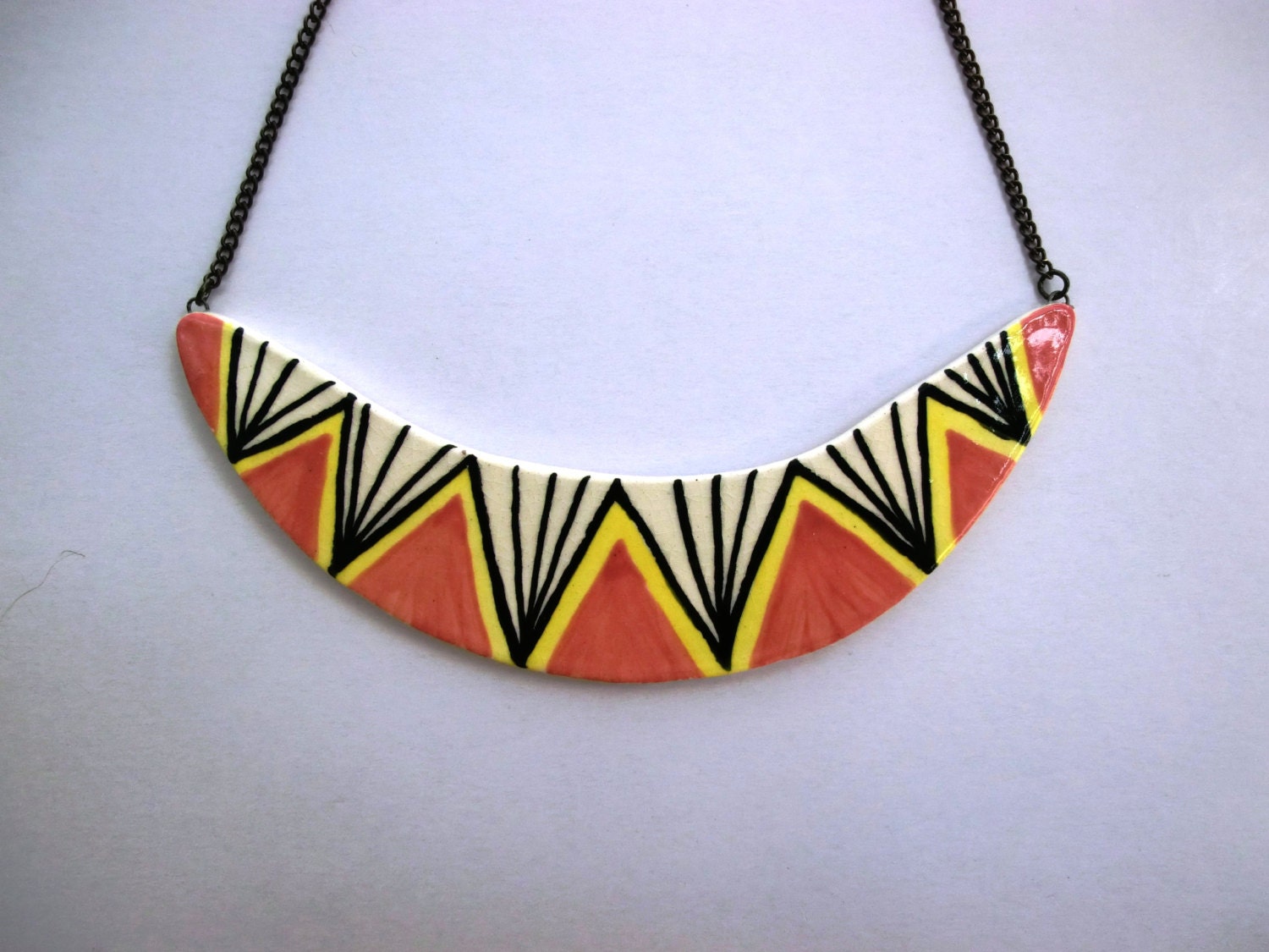 Limited Edition- Pink and Yellow Chevron Bib
