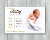 Simply Type Baby PDF Announcement