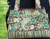 Quilted Bow Tuck Style   Bag Purse Handbag Tote MaDE and REaDY to SHiP by QuiltedCreatonsByMe