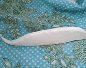 Fish out of Water -ceramic folk art sculpture white whale