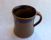 Pottery Coffee Mug Amber and Grape 7 oz. Handmade by Daisy Friesen