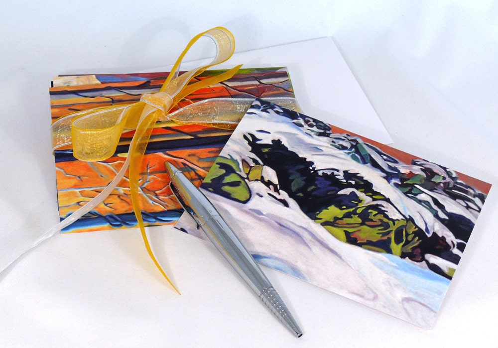 Winter Snows Fine Art Greeting Cards Pack of Five