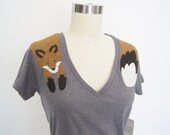 Wrapped Fox T-shirt in Gray