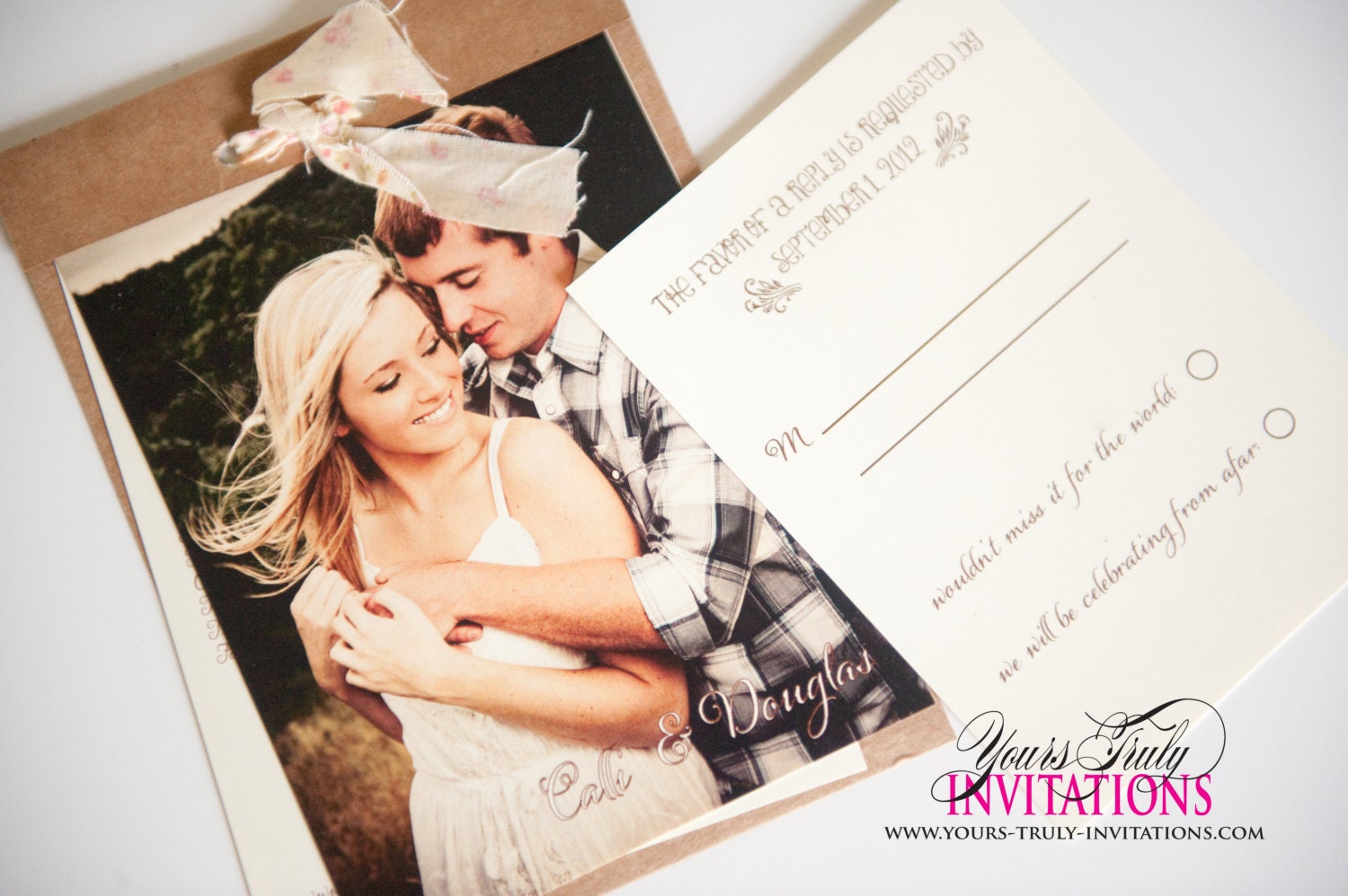 Callie Booklet Wedding Invitation - Rustic