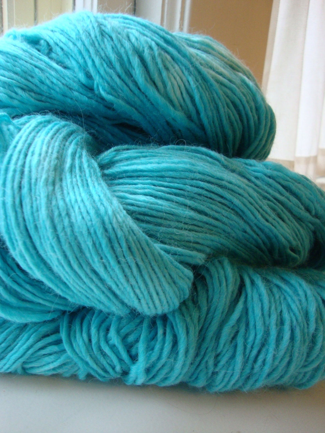 Luxe DK yarn, alpaca merino silk, Aquamarine