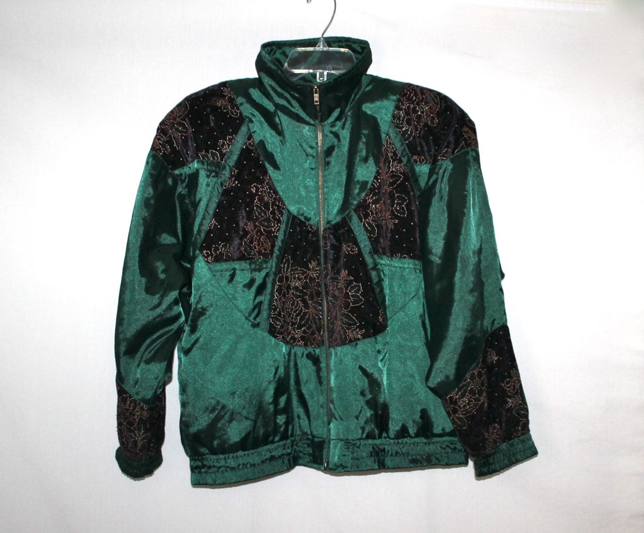 Emerald Green Lavon 80s Shoulder Padded Jacket