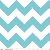 Large Chevron - Aqua by Riley Blake 1/2 yard