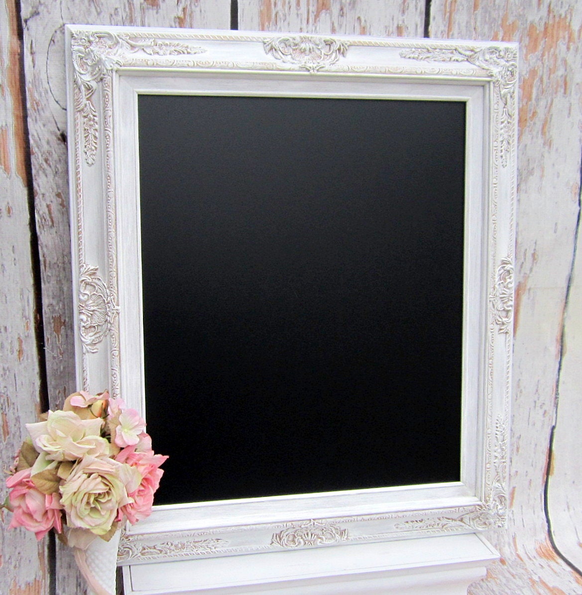 DECORATIVE FRAMED CHALKBOARD Wedding Decor Signs Magnetic Furniture -AnY CoLoR- French Provincial Country 31"x 27" Kitchen Memo Menu Board