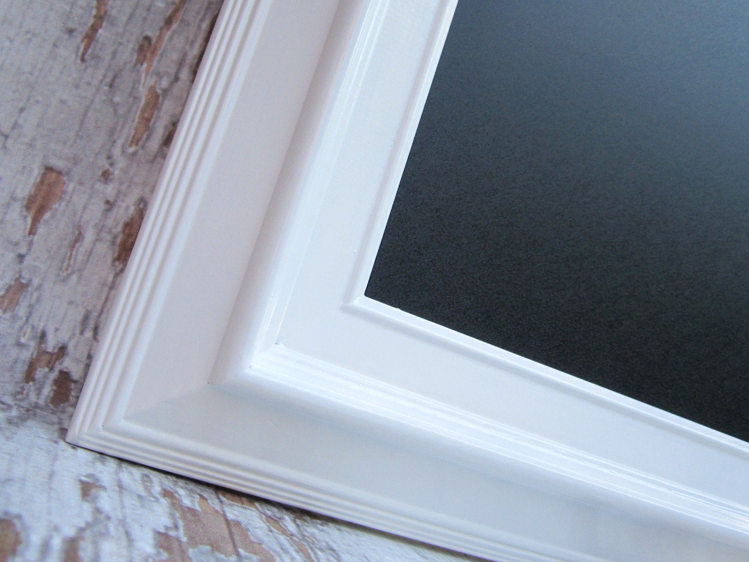 LARGE WHITE CHALKBOARD 41"x29" ExTRA LaRGE Framed Chalkboard Magnetic Modern Home Decor Urban Leaning White Framed Chalk board