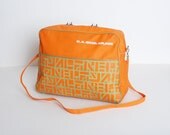 Vintage 60s 70s MOD ELAL Israel Airlines Flight Shoulder Bag