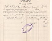 French EPHEMERA Vintage INVOICE FRENCH