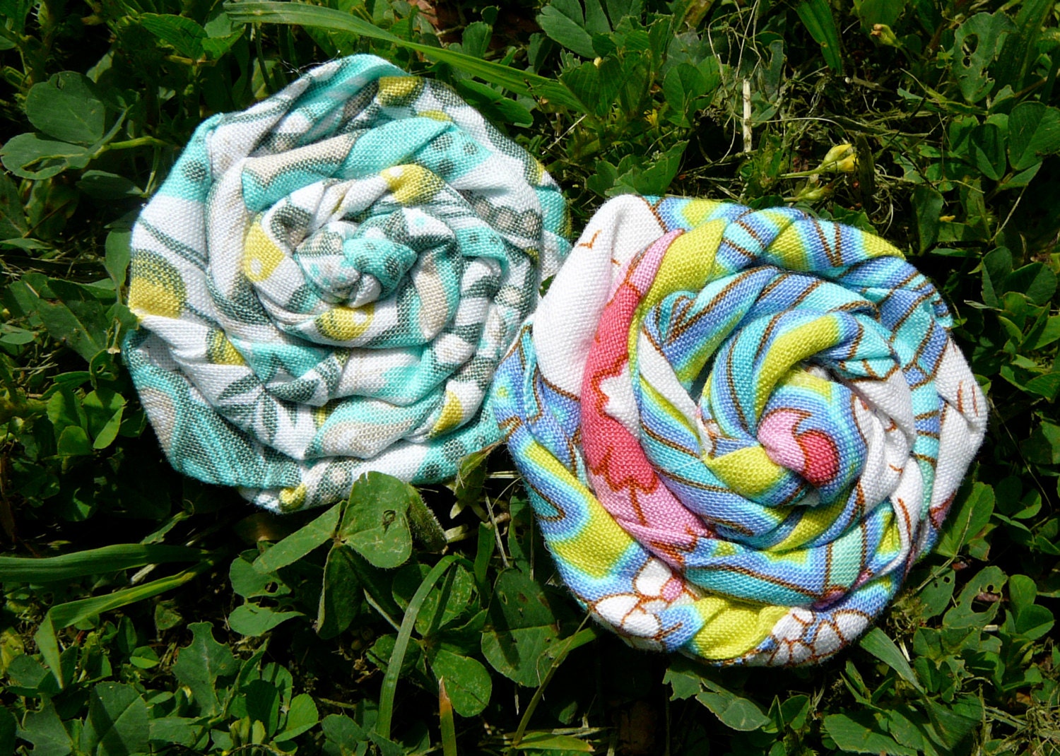 Rolled Fabric Rosette Hair Clip Add-on