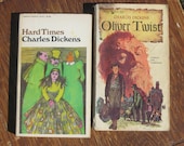 CHARLES DICKENS paperbacks Hard Times Oliver Twist 1960s