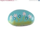 Sale 10% Off Garden Of Flowers Hand Painted Rock Skaneateles NY lake stone GIFT