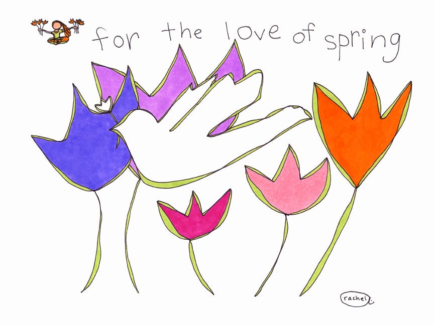 for the love of spring. colorful print. by rachel awes.