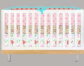Pink and Coral Elephants, Coral and Aqua Crib Bedding (Modern Custom Crib Set)
