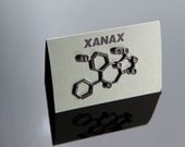 Xanax Chemical Structure Pin in Sterling Silver