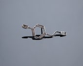 White Wine Chemical Structure Pin in Sterling Silver