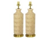 Vintage Textured Beige Lamps