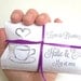 Coffee Wedding Favors. Unique Favors with a Custom Stamp. Rustic. Handmade. Set of 20.