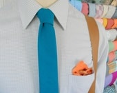 Teal Twill Cotton Necktie