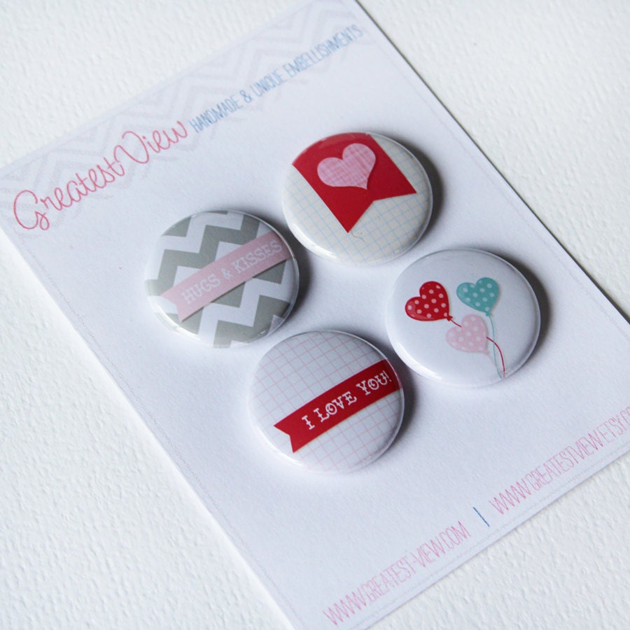 Hugs & Kisses Badges