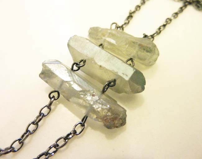 Mystic Green Ladder Necklace