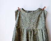 furrows : high waist modern french sleeve dress