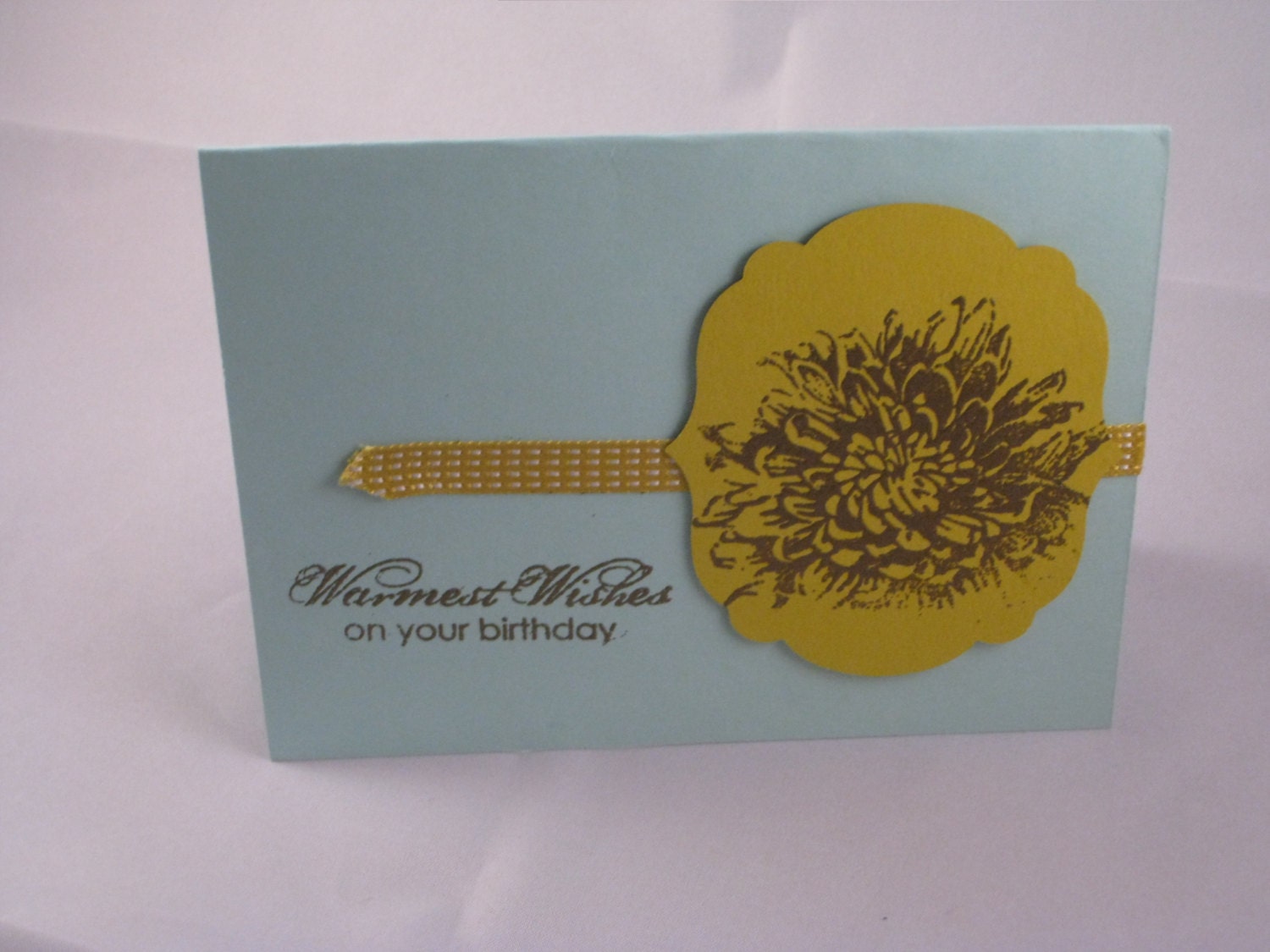 Embossed Warmest Wishes on your Birthday card
