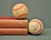 Vintage Leather Baseball - Great sports room decoration