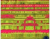 Quilt Fabric A La Mode Block Print Green 1/2 Yard Cotton Lime Green Modern Geometric