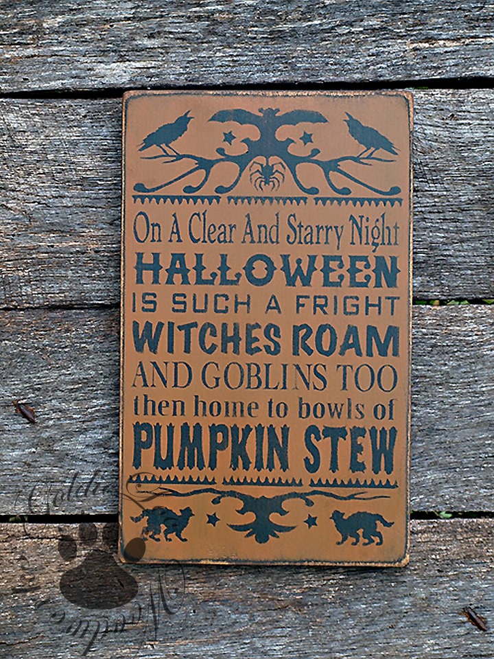 Primitive, Folk Art ,Halloween, Pumpkin Stew
