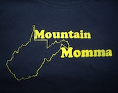 Mountain Momma West Virginia state tee