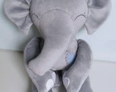 Kids - Baby & Toddler - Stuffed Toy - Rag Doll - Elephant - Grey - Velveteen - Mini