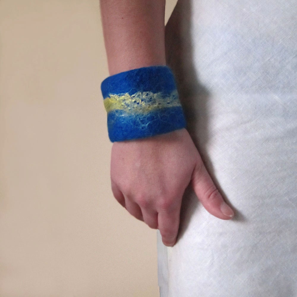 felted cuff - bracelet -coming back to life-